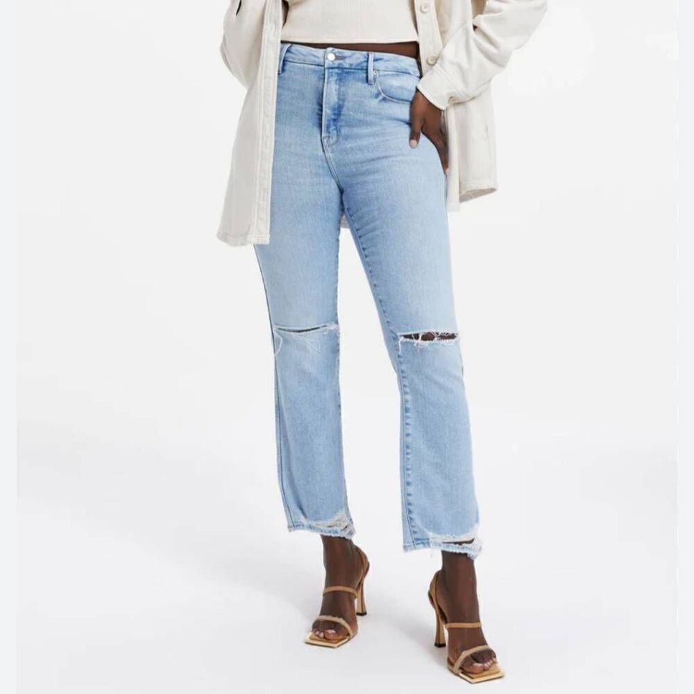 Good American Good Curve Straight Jeans